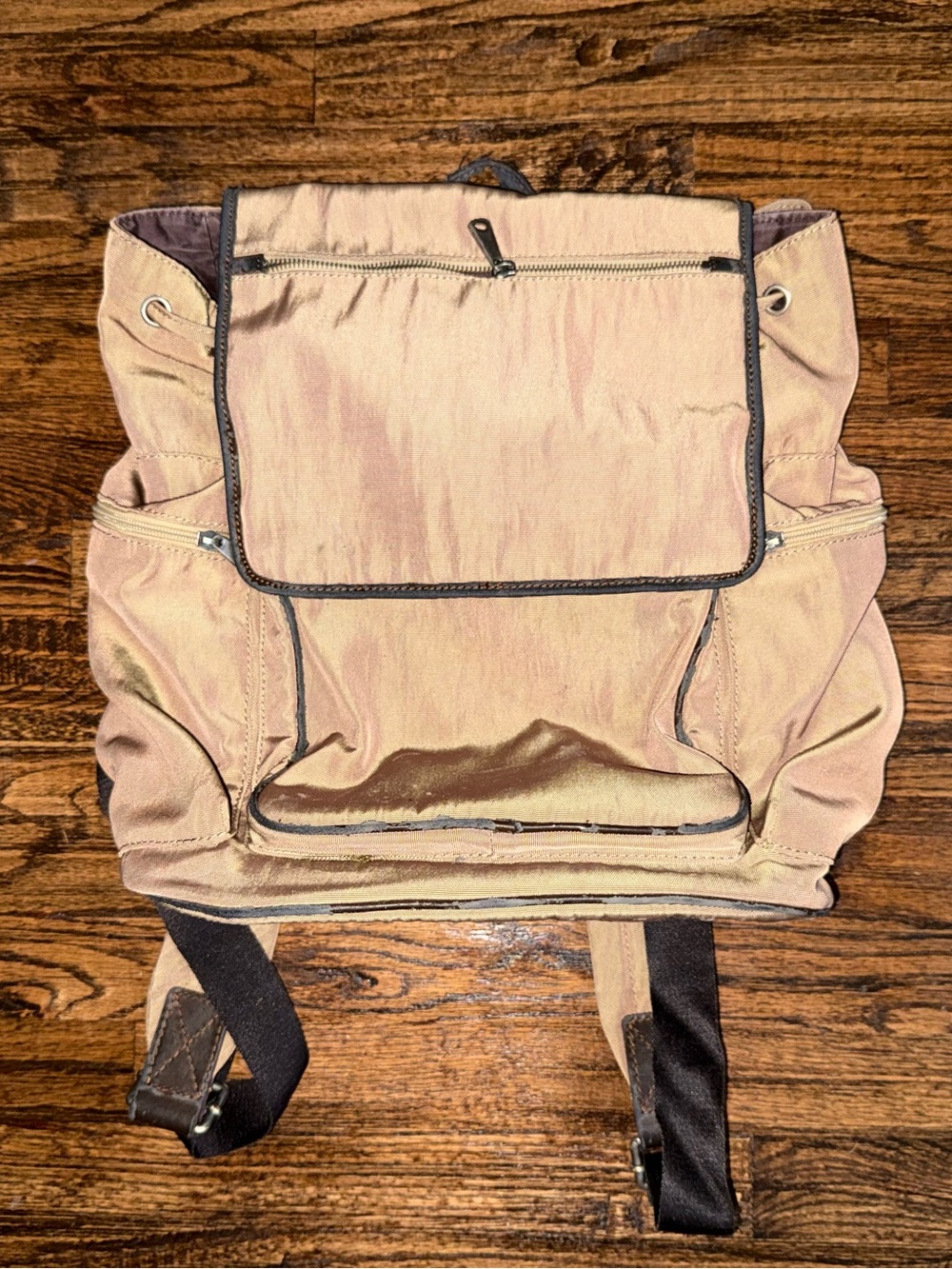 Fossil Nylon Backpack Brown Casual Rucksack Travel School Bag Unisex